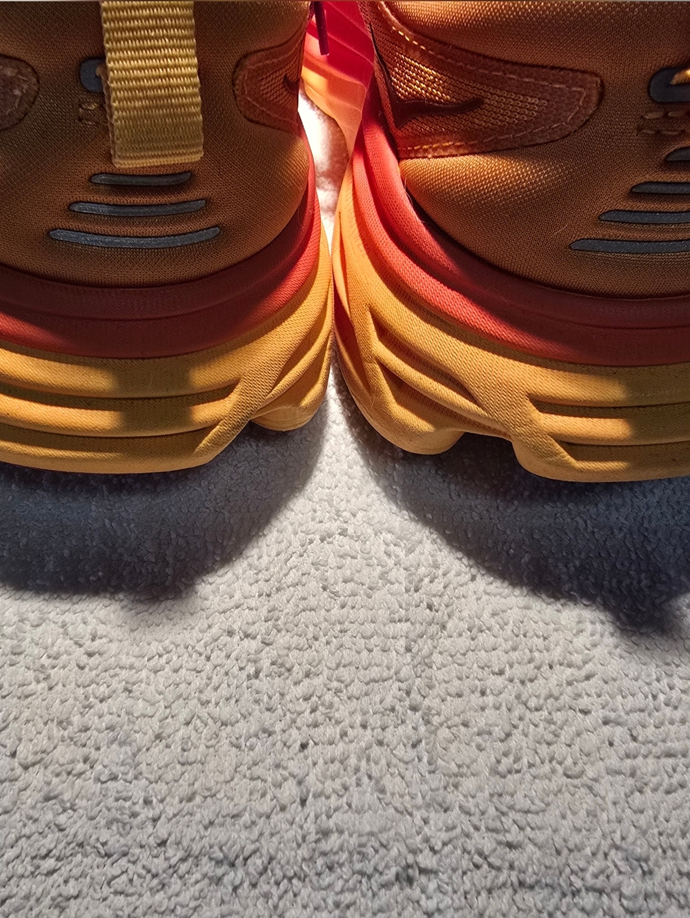 Hoka Womens Bondi8 Orange Running Shoes Size 9 - Picture 5 of 6